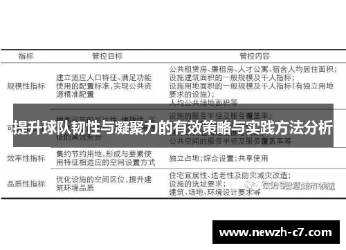提升球队韧性与凝聚力的有效策略与实践方法分析